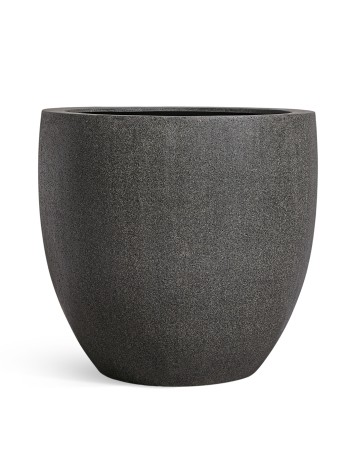 Кашпо TREEZ Effectory Stone большой округлый конус Тёмно-серый камень д-54 см, в-51 см