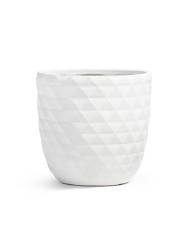 Кашпо TREEZ ERGO Diamond Чаша-конус Белый камень д-30, в-29 см