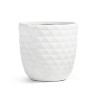 Кашпо TREEZ ERGO Diamond Чаша-конус Белый камень д-30, в-29 см