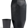 Кашпо TREEZ Effectory Anthra Высокий Design-многогранник Антрацит в-75, д-48 см 1/1