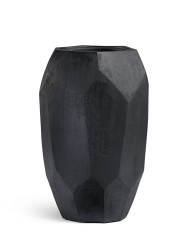 Кашпо TREEZ Effectory Anthra Высокий Design-многогранник Антрацит в-75, д-48 см 1/1