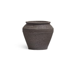 Кашпо Treez Ergo Nero Чаша-амфора Чёрный туф в-29 см, д-33 см