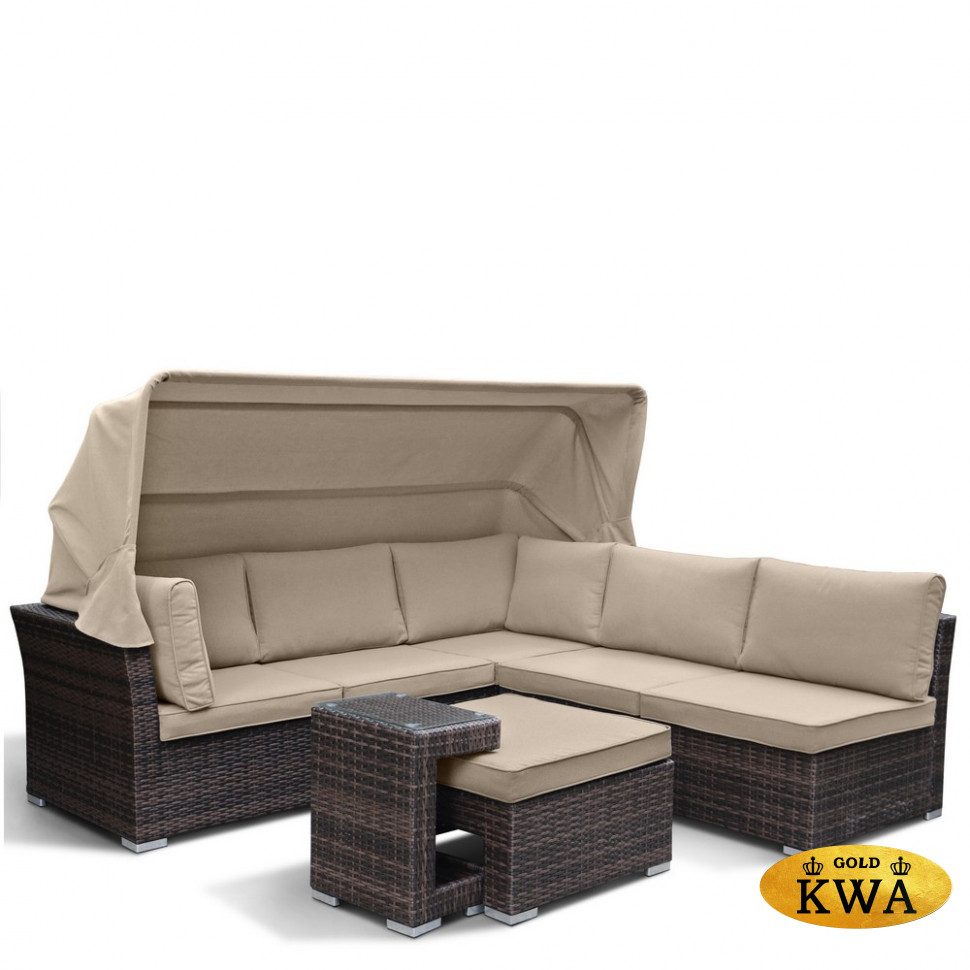 Купить диван-трансформер из искусственного ротанга AFM-320B Brown по цене149 500 руб. в Москве