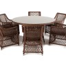 "Эспрессо–150 L" обеденная группа плетеная, цвет коричневый