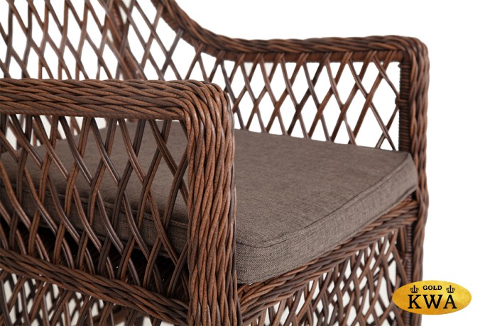 "Латте" плетеное кресло из искусственного ротанга, цвет коричневый