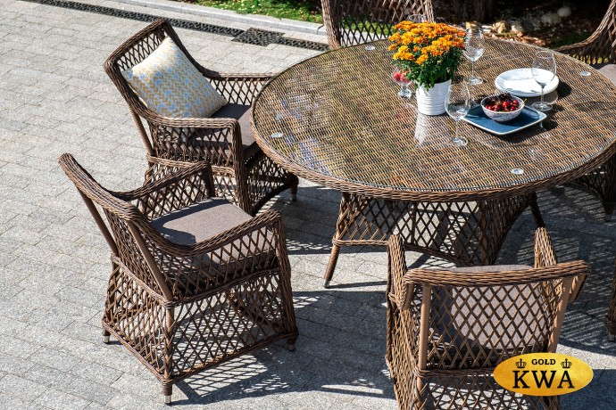 "Латте" плетеное кресло из искусственного ротанга, цвет коричневый