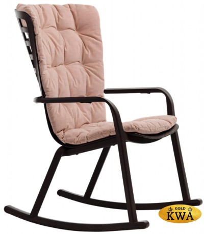Кресло-качалка пластиковое с подушкой
