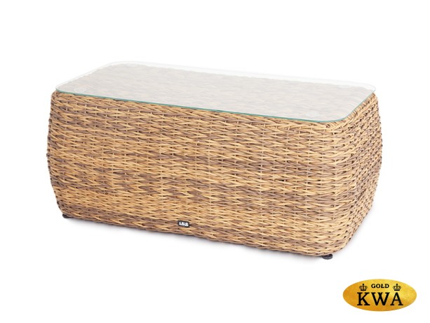 "Кальяри" журнальный столик из искусственного ротанга (гиацинт), цвет соломенный