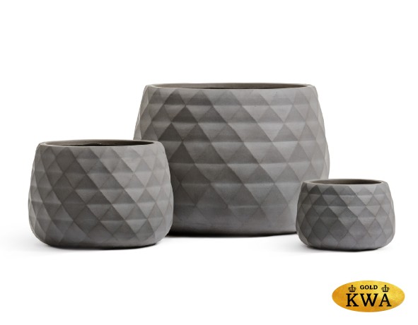 Кашпо TREEZ ERGO Diamond Низкая чаша Мокко д-35 см, в-24 см