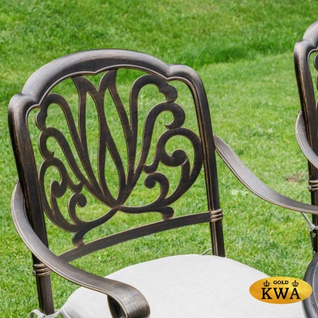 Обеденное кресло из литого алюминия WILHELM