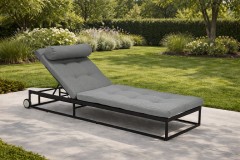 КИОТО шезлонг лежак алюминий текстилен