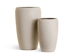 Кашпо TREEZ Effectory Gloss Высокий округлый конус Белый глянцевый лак в-51 см, д-32 см