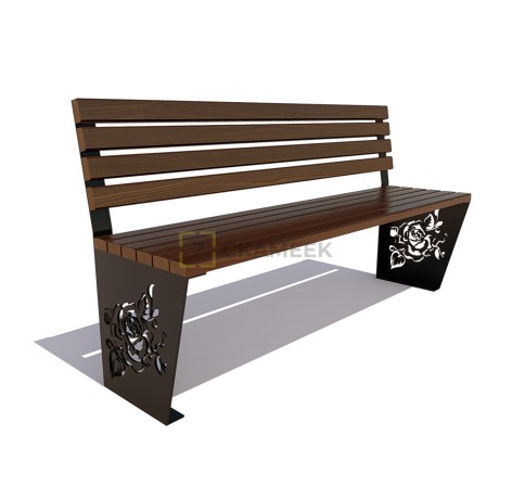 Скамейка «Роза» без подлокотников