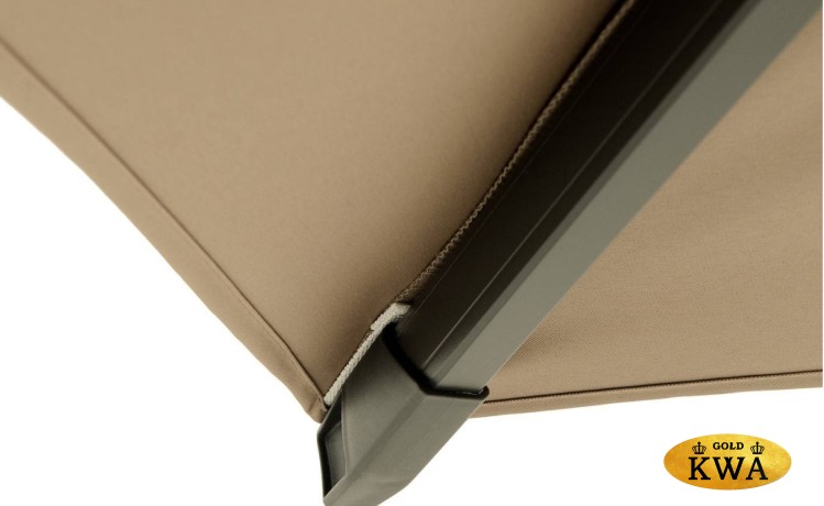 "Фабриано" зонт двухкупольный 3x3м на алюминиевой опоре, тент бежевый