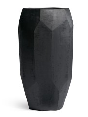 Кашпо TREEZ Effectory Anthra Высокий Design-многогранник Антрацит в-90, д-50 см 1/1