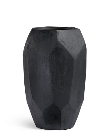 Кашпо TREEZ Effectory Anthra Высокий Design-многогранник Антрацит в-90, д-50 см 1/1