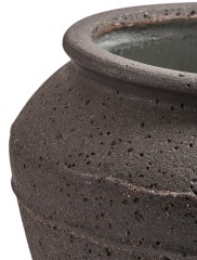 Кашпо Treez Ergo Nero Чаша-амфора Чёрный туф в-46 см, д-54 см