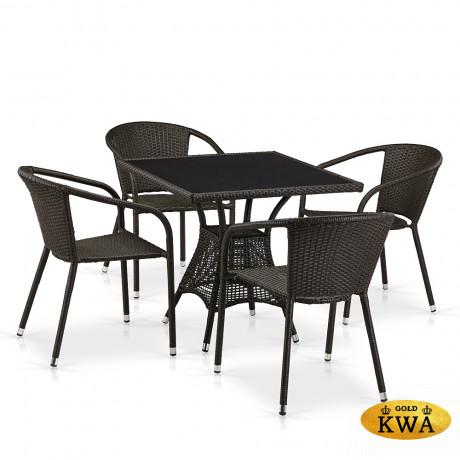 Комплект плетеной мебели T197BNS-W53/Y137C-W53 Brown 4Pcs