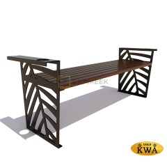 Скамейка парковая «Крым» без спинки (0,6 ангарская сосна,30х60)