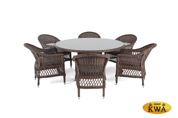 "Эспрессо–150 S" обеденная группа плетеная, цвет коричневый