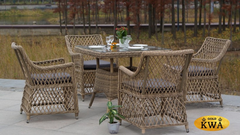 "Латте" плетеное кресло из искусственного ротанга, цвет соломенный