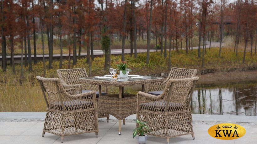 "Латте" плетеное кресло из искусственного ротанга, цвет соломенный