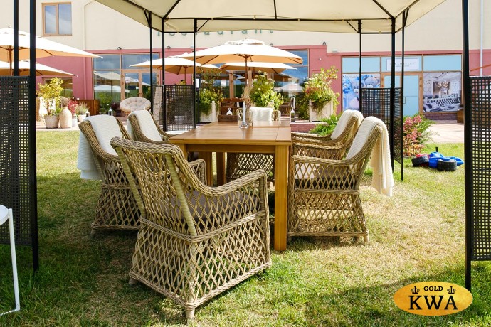 "Латте" плетеное кресло из искусственного ротанга, цвет соломенный