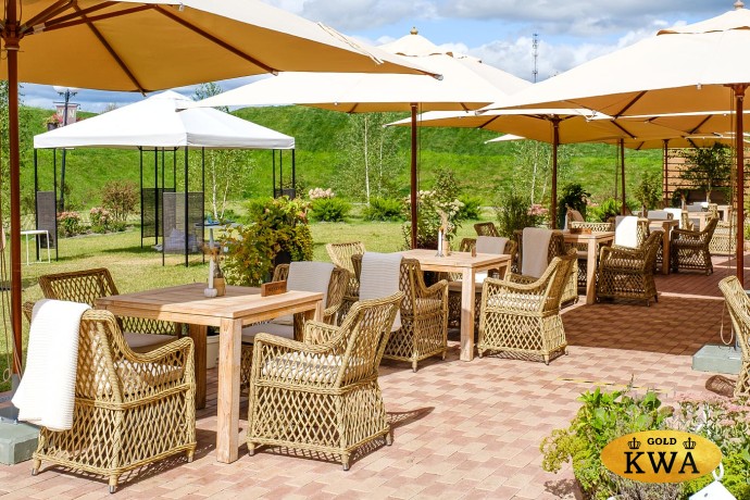 "Латте" плетеное кресло из искусственного ротанга, цвет соломенный