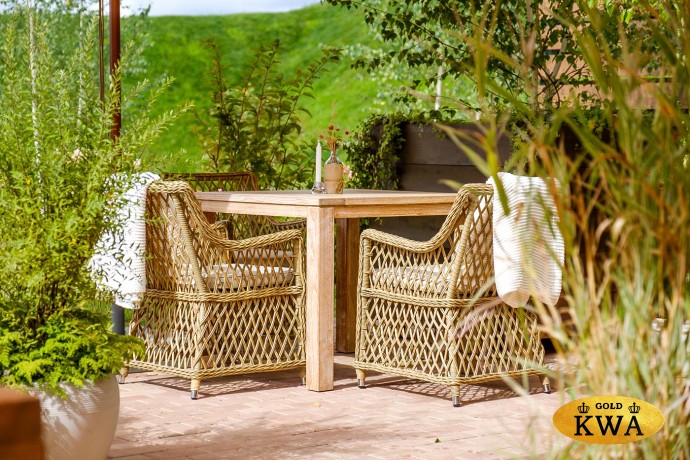 "Латте" плетеное кресло из искусственного ротанга, цвет соломенный