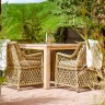 "Латте" плетеное кресло из искусственного ротанга, цвет соломенный