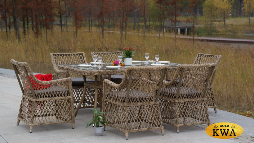 "Латте" плетеное кресло из искусственного ротанга, цвет соломенный