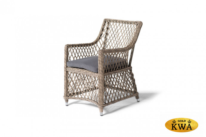 "Латте" плетеное кресло из искусственного ротанга, цвет соломенный