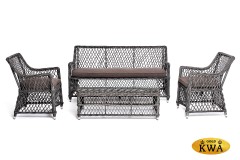 &quot;Асти&quot; лаунж-зона из искусственного ротанга на 4 персоны, цвет графит