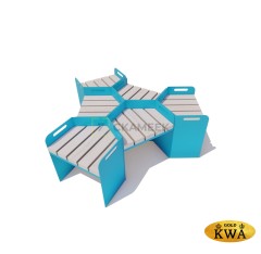 Модульная скамейка «Соты» (лиственница)