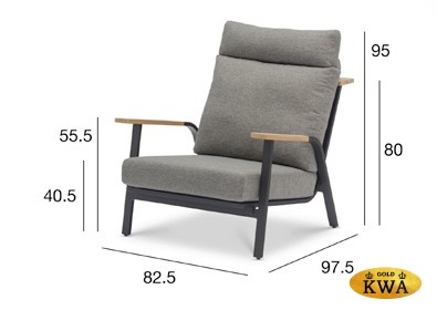 Malmo с 2-х местным диваном Комплект лаунж мебели антрацит/зелёный, алюминий