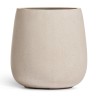 Кашпо TREEZ Effectory Beton Design-Чаша Белый песок в-33 см, д-31 см