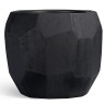 Кашпо TREEZ Effectory Anthra Design-многогранник Антрацит в-32, д-37 см