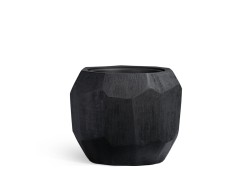 Кашпо TREEZ Effectory Anthra Design-многогранник Антрацит в-32, д-37 см