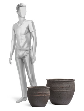 Кашпо Treez Ergo Italica Чаша черный песок в-33, д-41 см