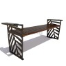 Скамейка парковая «Крым» без спинки (0,6 лиственница,30х60)