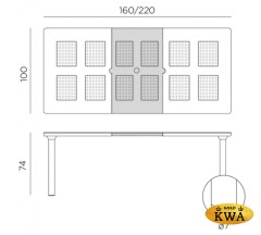 Стол пластиковый раздвижной