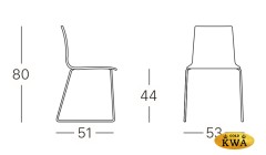 Стул пластиковый на полозьях