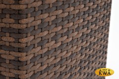 &quot;Лунго&quot; кашпо для цветов большое плетеное из искусственного ротанга, цвет бежевый