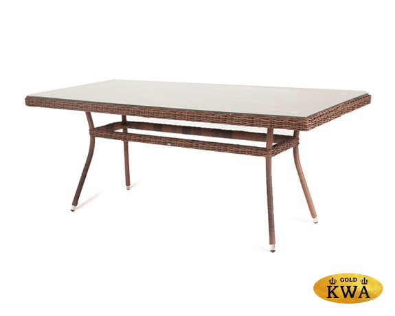 "Латте" плетеный стол из искусственного ротанга 160х90см, цвет коричневый