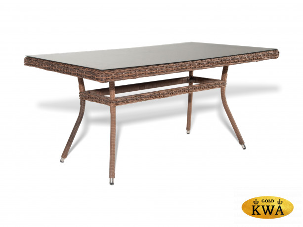 "Латте" плетеный стол из искусственного ротанга 160х90см, цвет коричневый