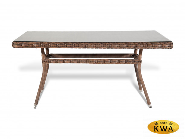 "Латте" плетеный стол из искусственного ротанга 160х90см, цвет коричневый