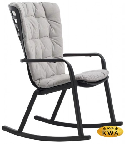Кресло-качалка пластиковое с подушкой