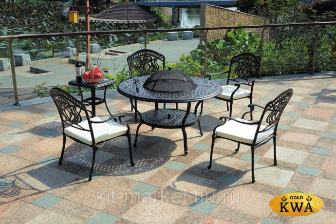 Комплект мебели Fuji из литого алюминия для сада