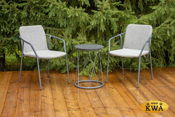 "Марокко" кофейный комплект из алюминия, цвет темно-серый