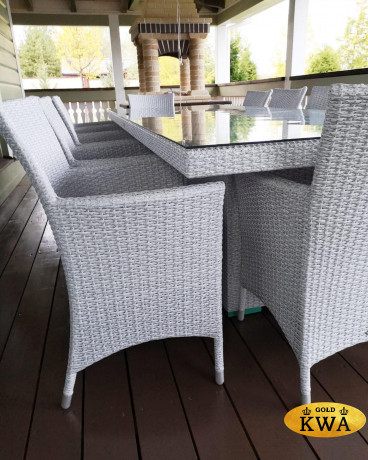 Обеденный комплект плетеной мебели Ривьера
